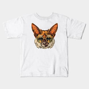 Furry Fashionista: The Bat with Specs Appeal! Kids T-Shirt